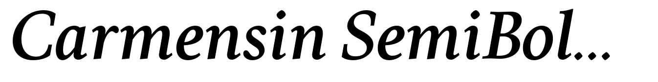 Carmensin SemiBold Italic